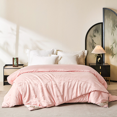 恒源祥100桑蚕丝被芯夏凉被手工春秋被子抗菌空调被粉色结婚冬被