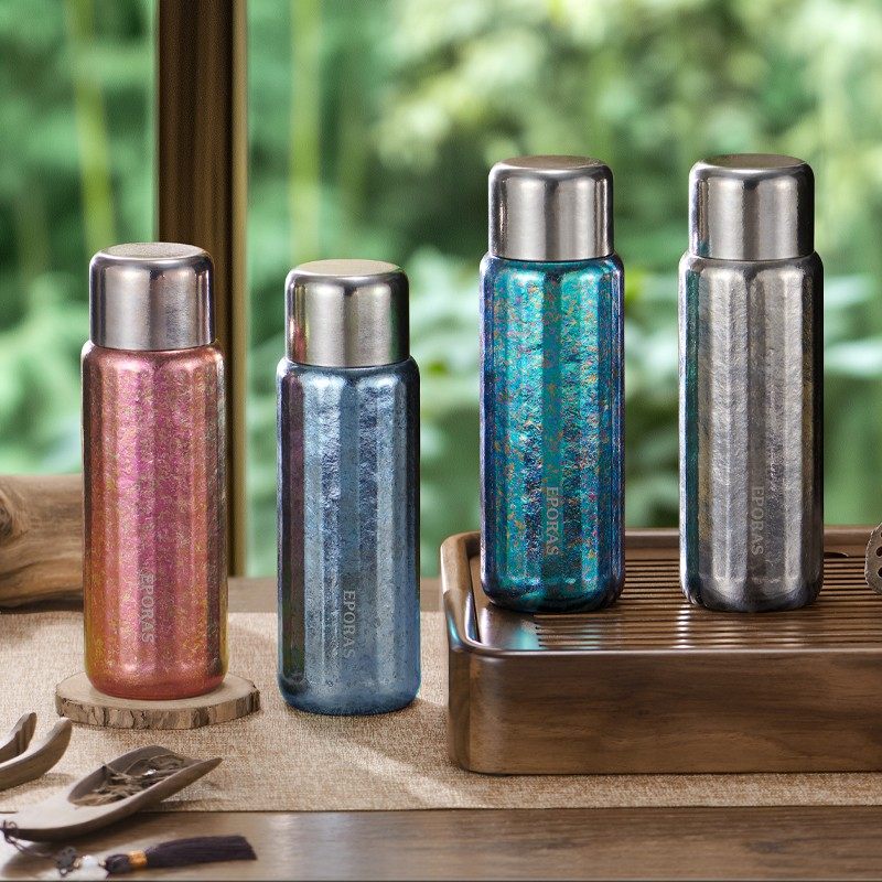 EPORAS八奈司日本保温保冷高颜值便携手提男士女士随行茶叶纯钛杯