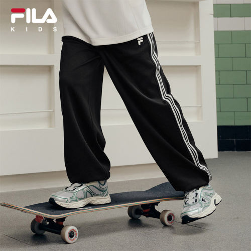 FILA KIDS 斐乐童装男大童长裤2026秋季束脚针织裤K12B631602