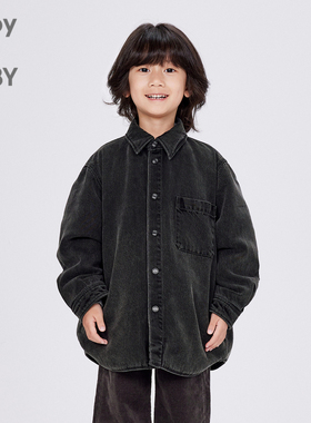 江南布衣童装宽松中长款复购牛仔羽绒服24秋男童1O9C1172K