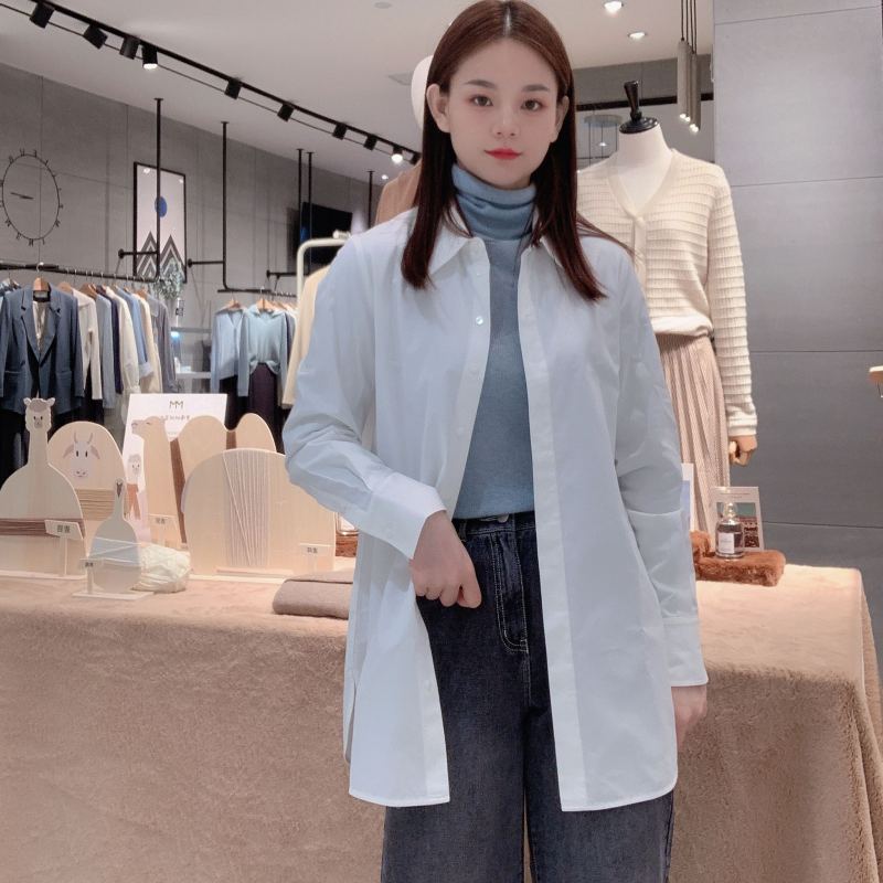 麦檬女士翻领简约长袖衬衫5DA124691图片