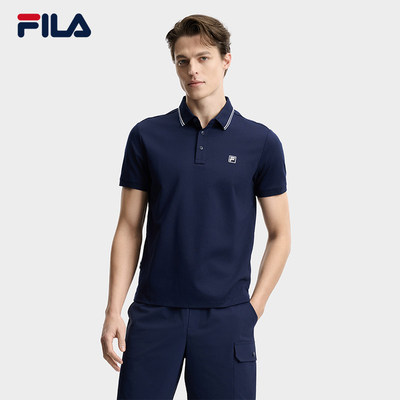 FILA 斐乐菁英男子针织短袖POLO衫2026夏基础休闲上衣F11M628110F