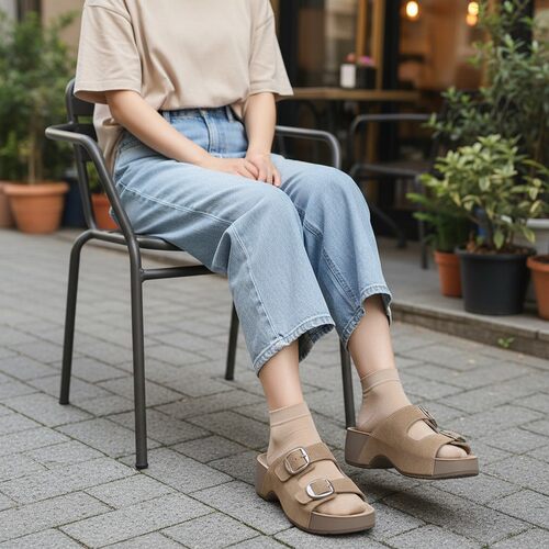 Safiya/索菲娅女鞋夏勃肯鞋外穿拖鞋厚底小个子SFE2110189