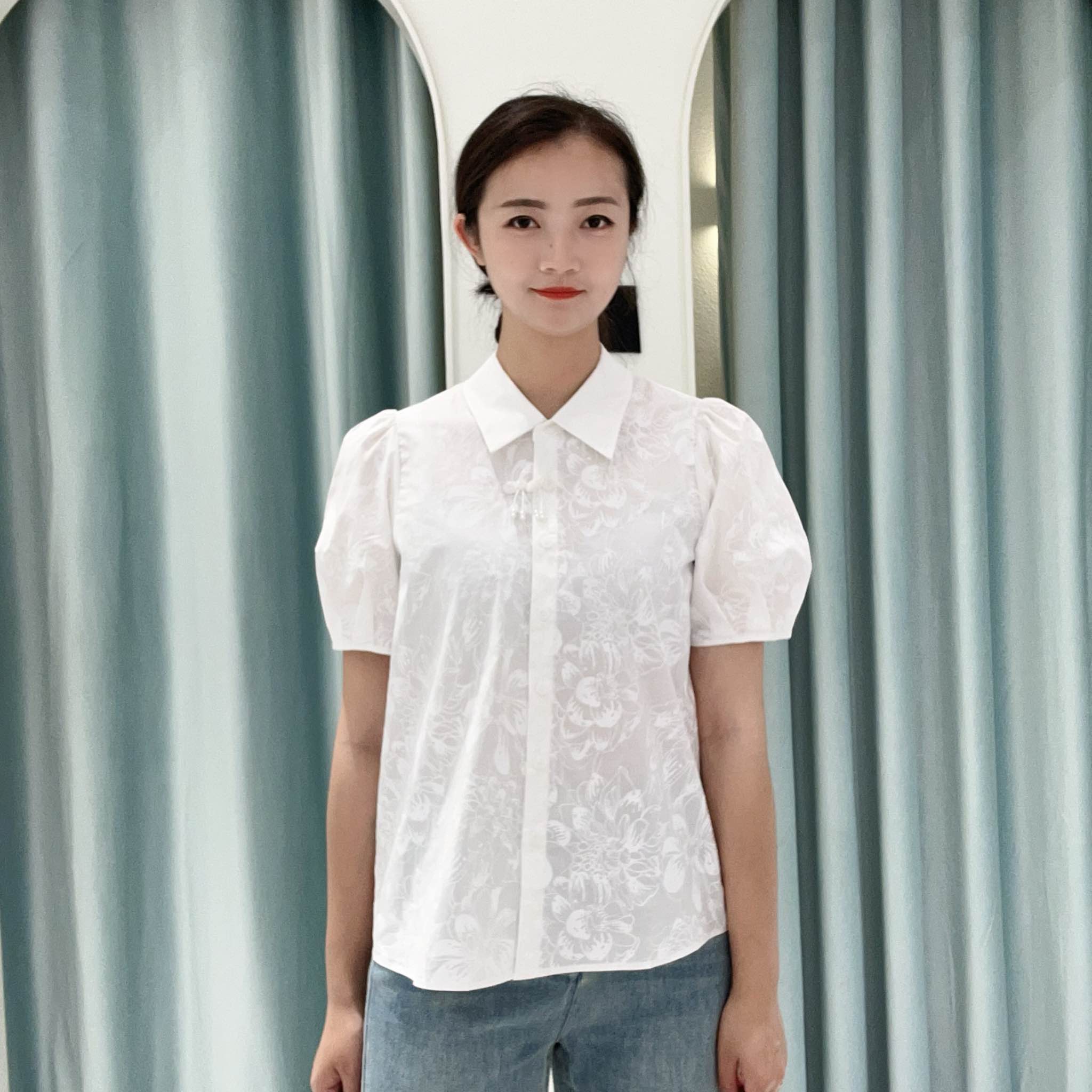 衣香丽影女士时尚简约短袖衬衫衬衣940411315