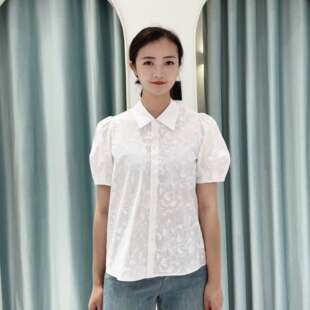 衣香丽影女士时尚简约短袖衬衫衬衣940411315