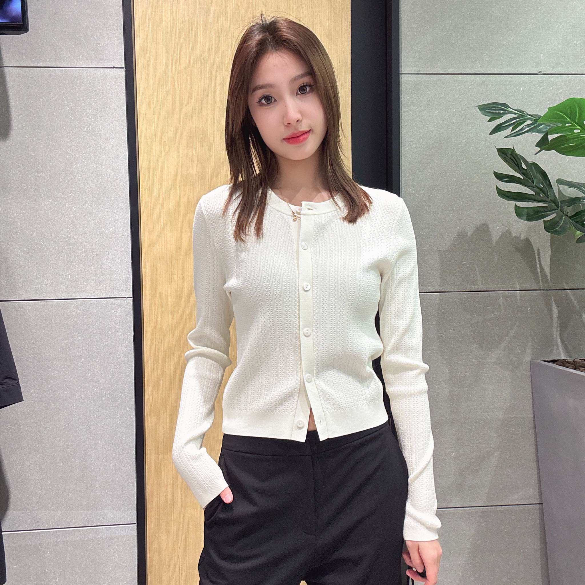 MM麦檬女士时尚简约长袖针织衫毛衫5F2130781图片