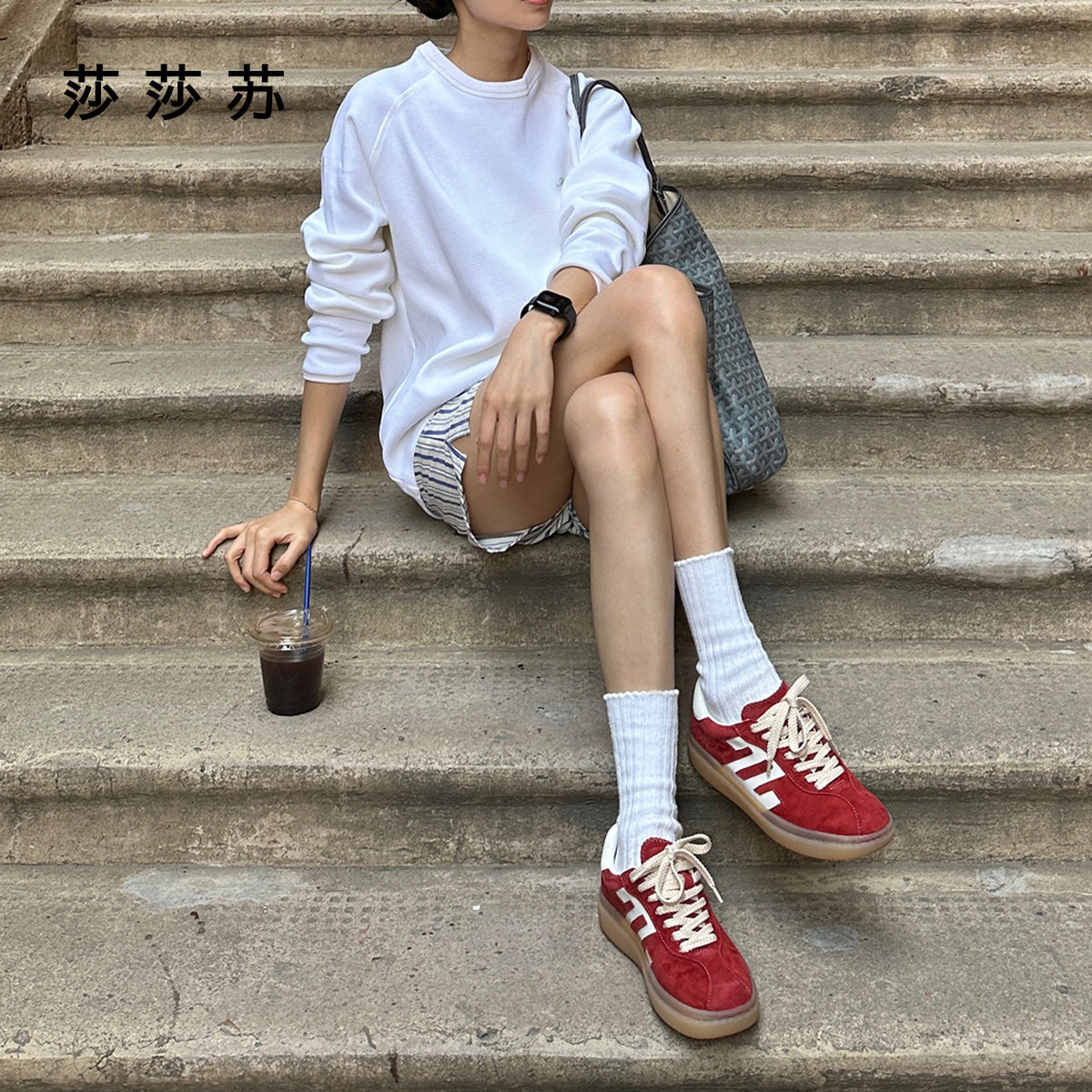 zsazsazsu莎莎苏马卡龙春厚底复古德训鞋板鞋女ZA54147-31