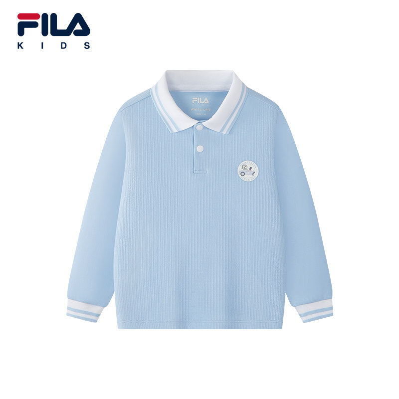 FILA KIDS斐乐童装男小童长袖POLO衫2026秋新款上衣K11B632206