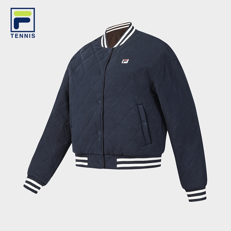 FILA 斐乐女士双面穿外套2025冬款网球宽松上衣棒球服A11W543712F