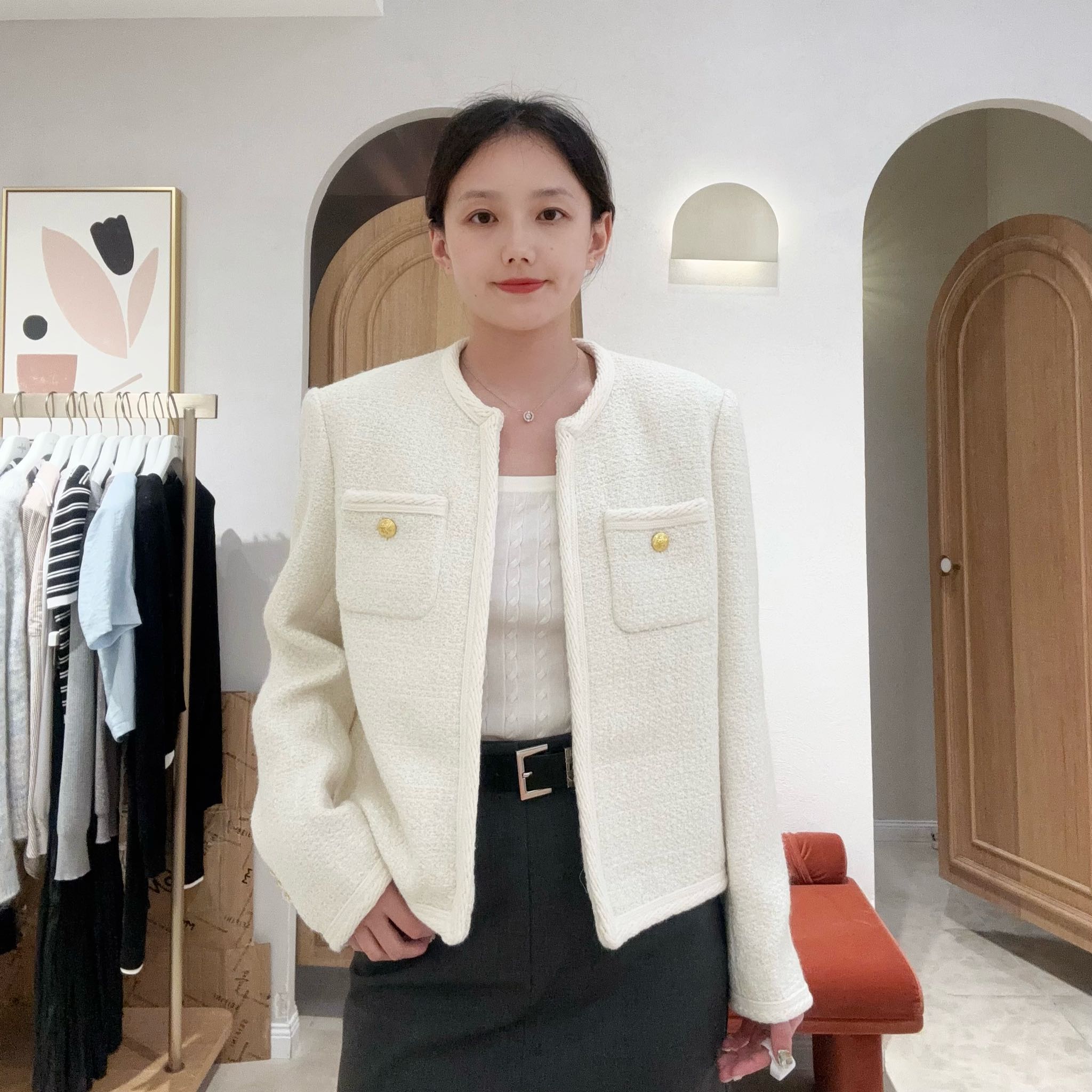 伊芙丽女士时尚简约上衣1F2111091MS