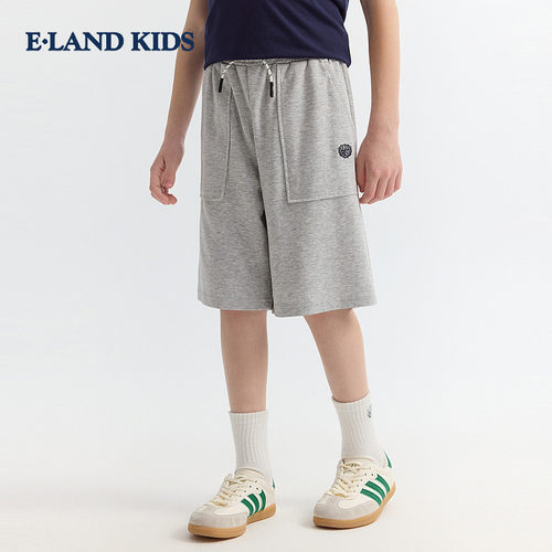 eland kids衣恋儿男童裤子26年夏休闲刺绣运动短裤EKTMG2601K