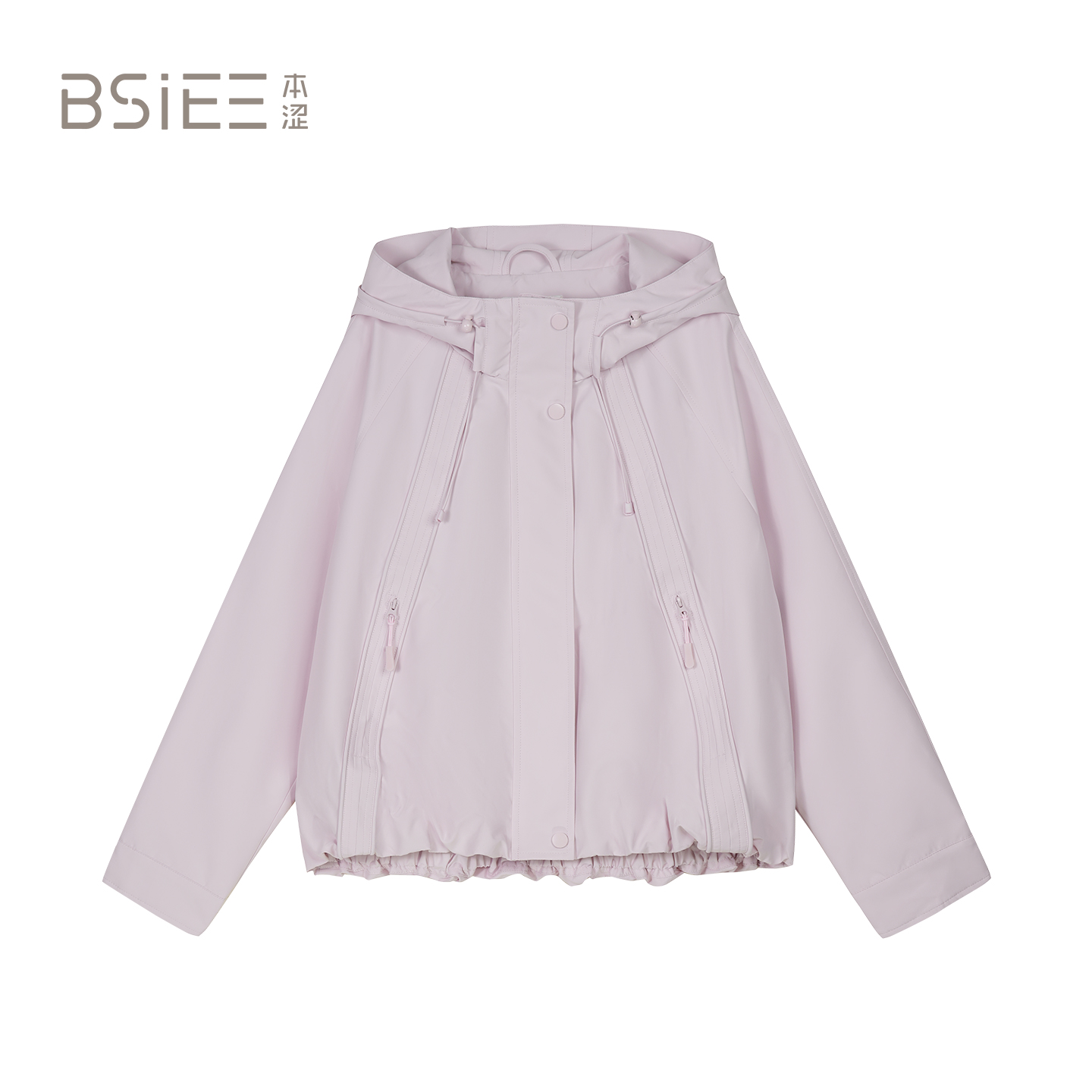 BSiEE本涩25年秋新款连帽工装风短外套女F1598A05