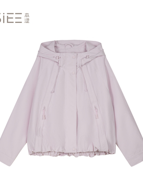 BSiEE本涩25年秋新款连帽工装风短外套女F1598A05