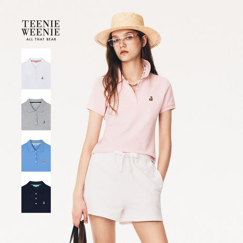 Teenie Weenie小熊女士简约休闲POLO衫TTHA2624CNE