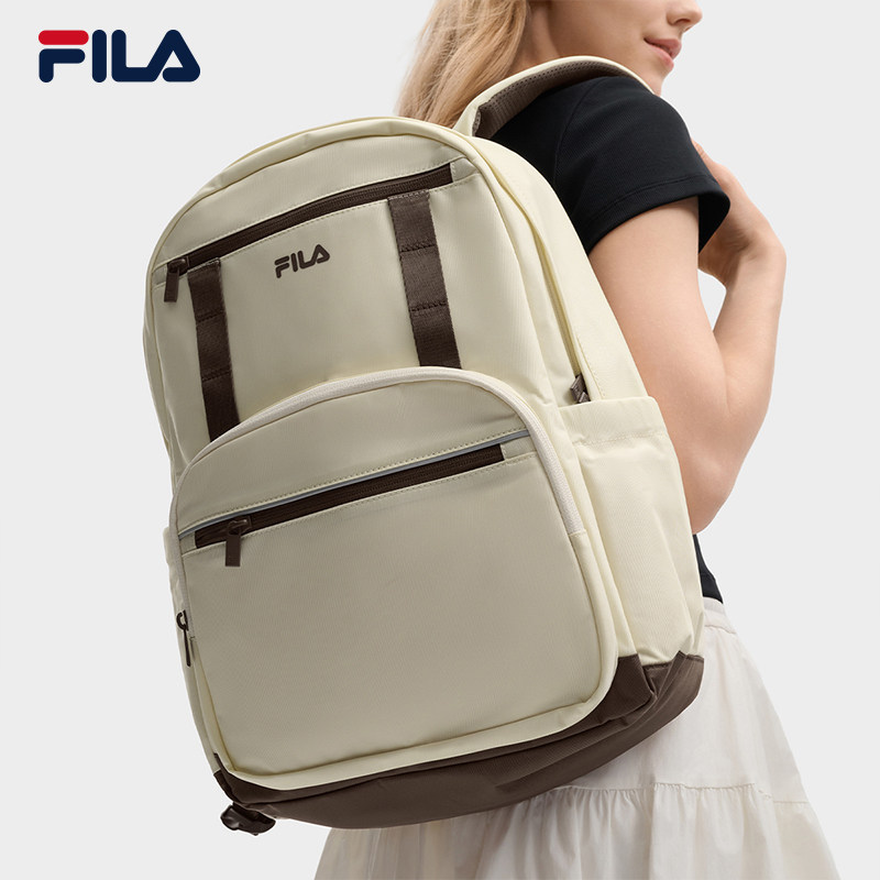 双肩包|FILA 斐乐官方女包新款背包简约休闲包包书包F13W639165F