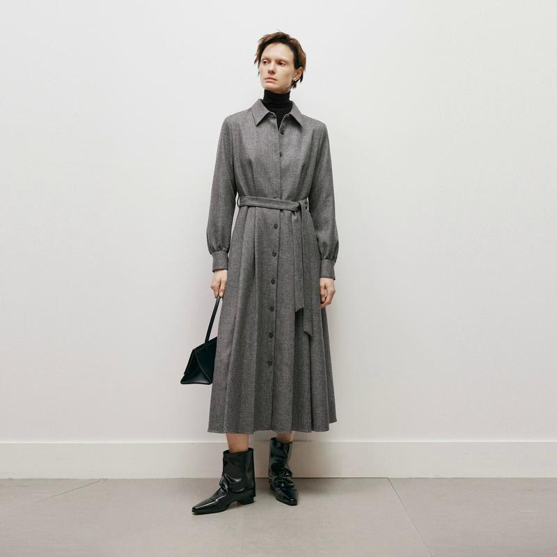 MM麦檬 衬衫领连衣裙女5EA293701