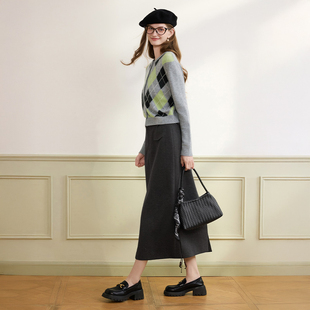 香影 直筒 通勤高腰半身裙