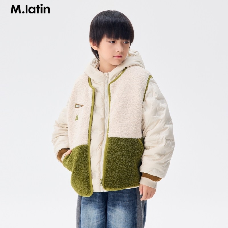 马拉丁童装儿童羽绒服24冬三合一撞色羽绒夹克114924605W