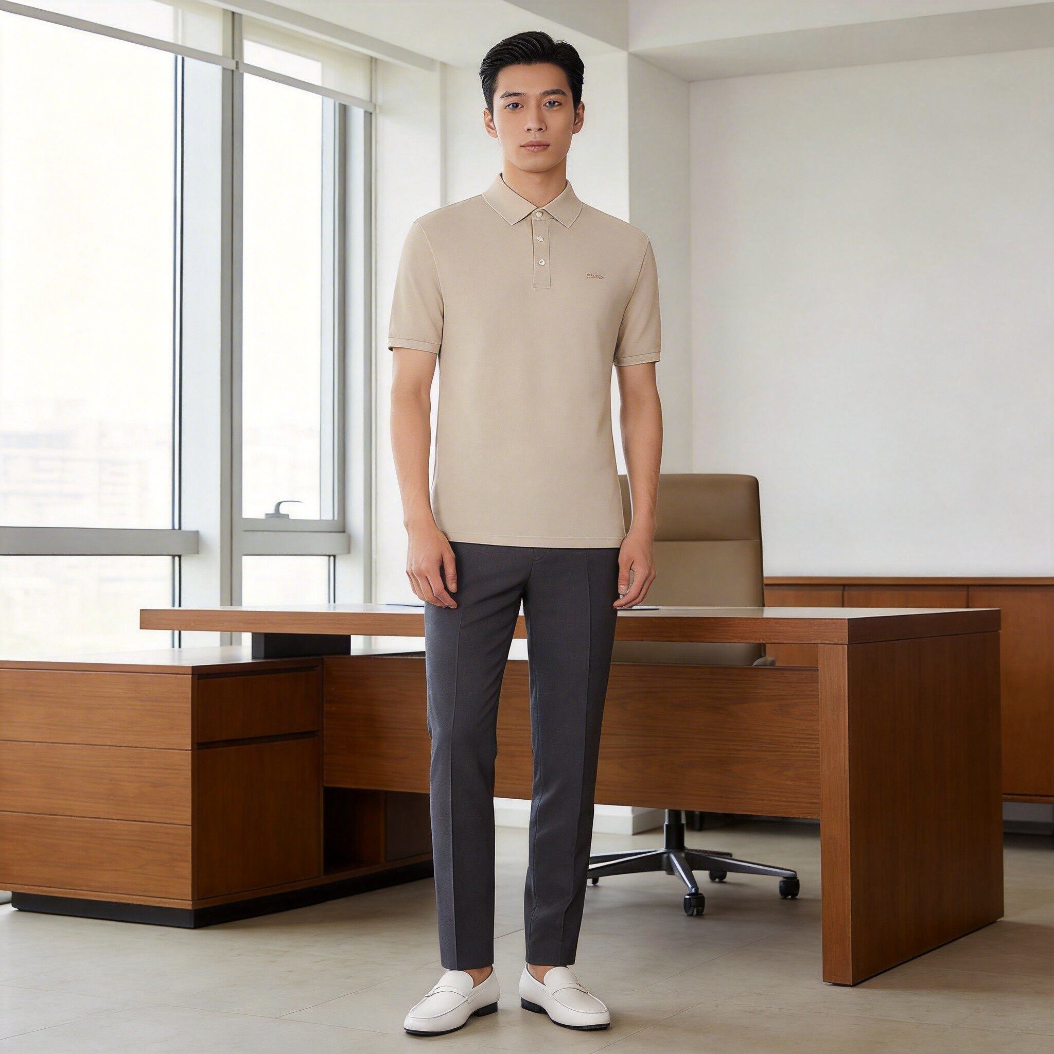 雅戈尔商务休闲男士短袖Polo衫修身翻领针织衫YSET510483ZCA