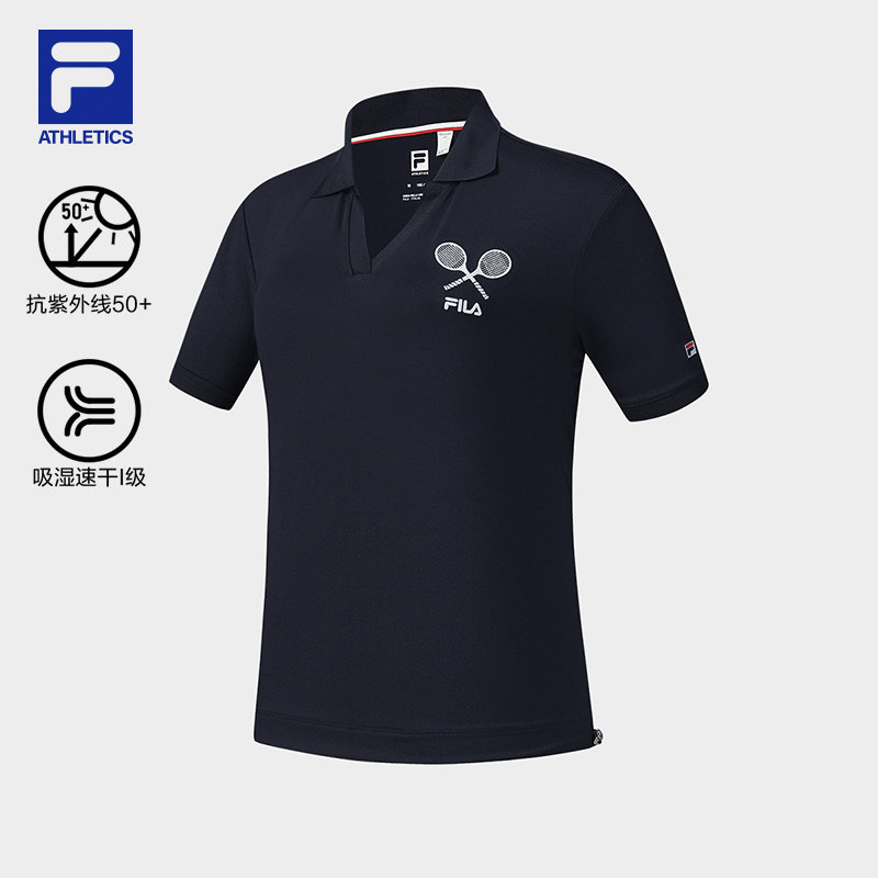 FILA 斐乐官方女POLO衫2025秋新防晒运动上衣速干T恤A11W533127F