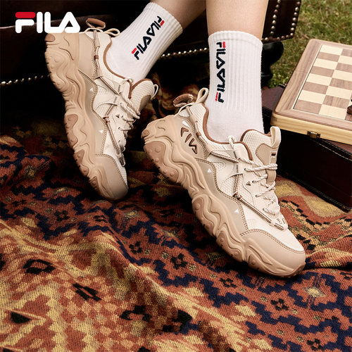 FILA 斐乐女鞋猫爪鞋5代老爹鞋运动鞋新款男鞋休闲鞋F12W442115F
