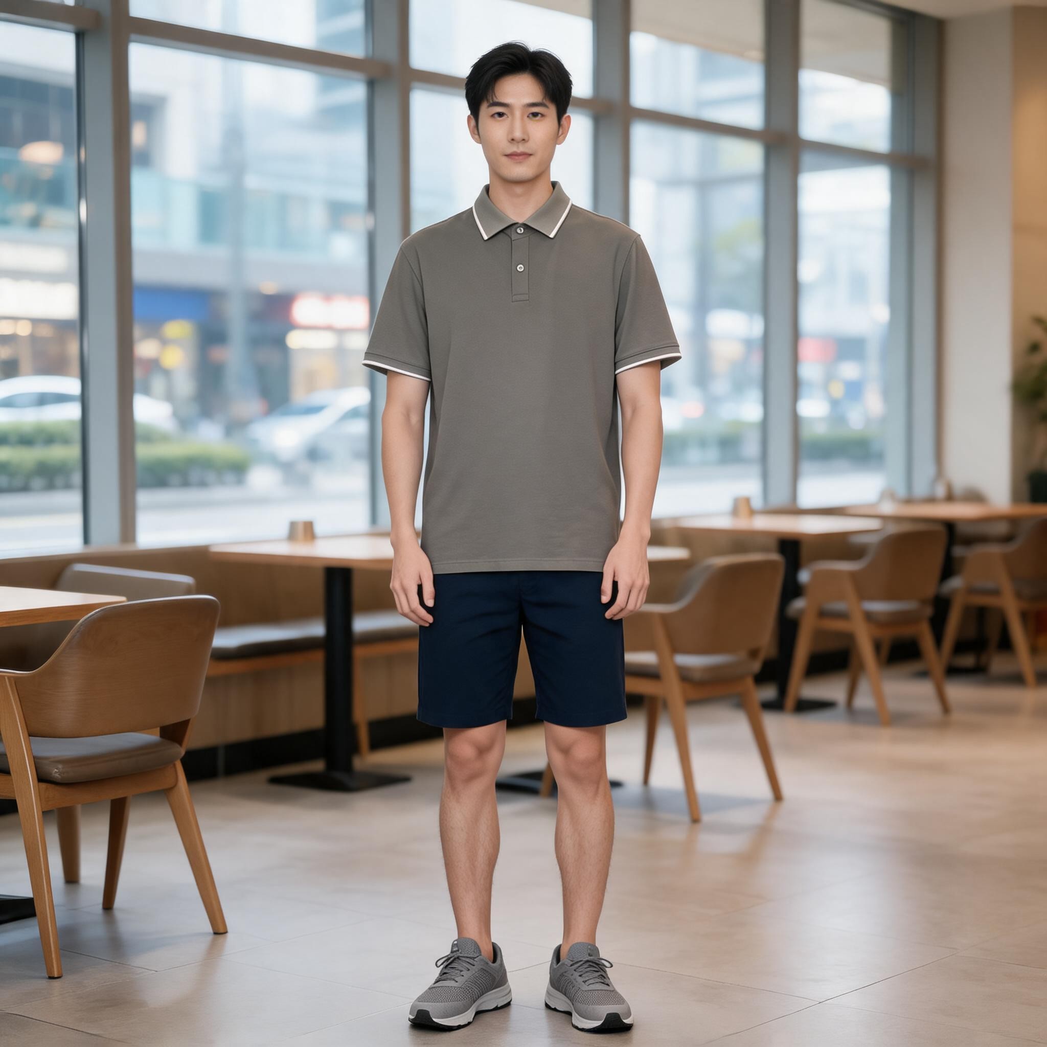 雅戈尔男士休闲撞色翻领短袖Polo衫YSET510486QCA