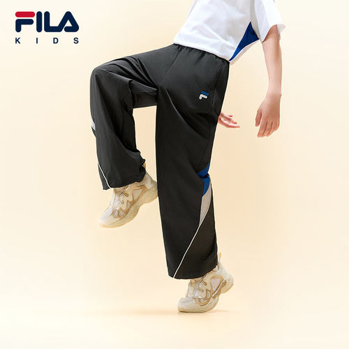 FILA KIDS 斐乐童装男大童长裤2026秋季新款梭织裤子K12B631807