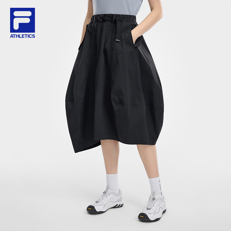 FILA 斐乐官方女士梭织裙2026夏季新款半身裙户外裙子A11W628302F