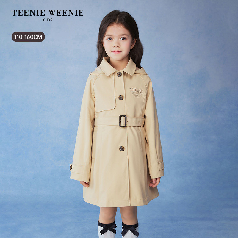 TeenieWeenie Kids小熊童装26女童英伦风马甲风衣外套TKJT261251A
