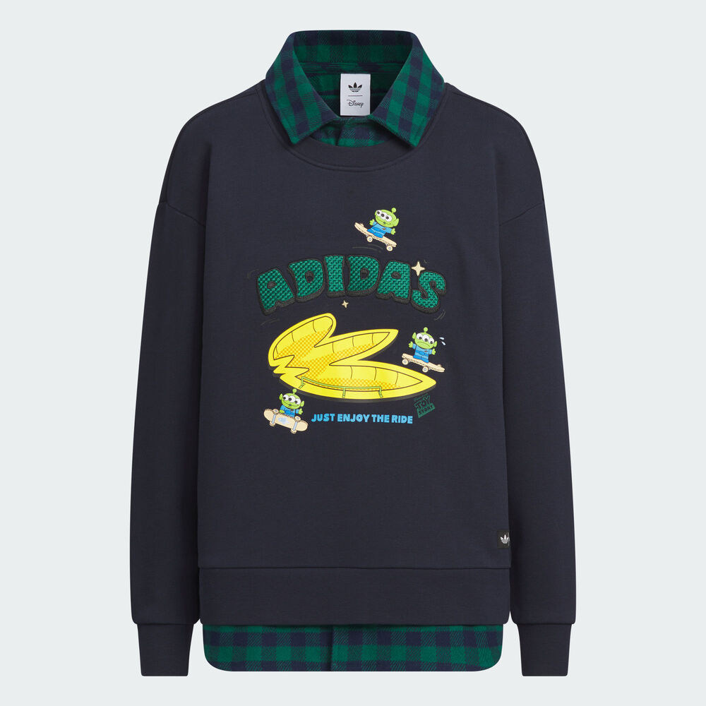 adidas阿迪达斯三叶草大童KN CREW运动休闲套头衫卫衣KF7347