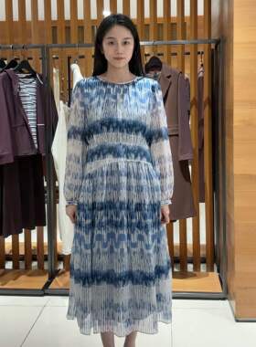 FEIZI菲姿女士时尚花纹连衣裙F4B448