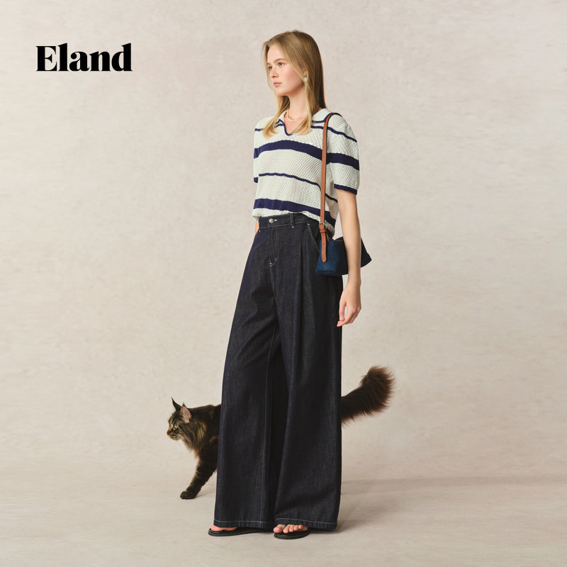 Eland牛仔裤女复古