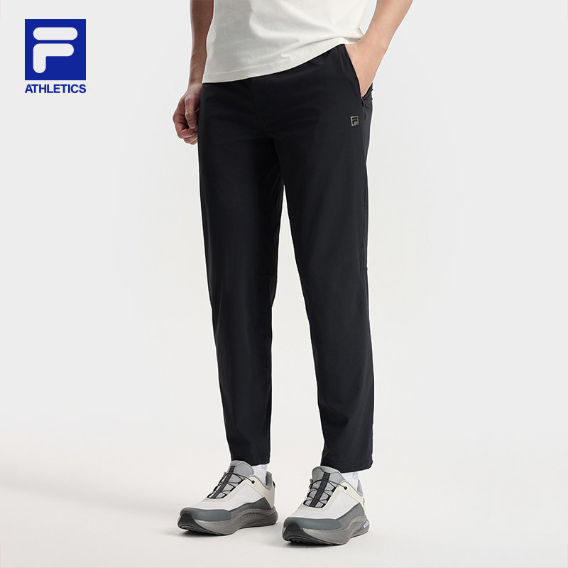 FILA 斐乐官方男士梭织长裤2025秋季新款基础直口裤F11M631899A