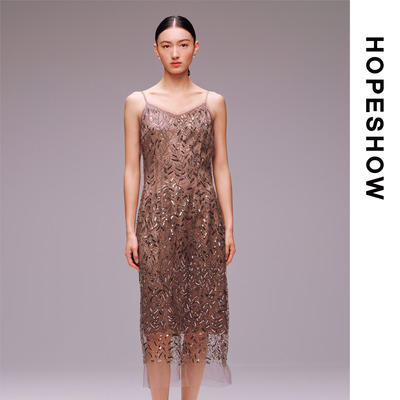 HOPESHOW红袖连衣裙89325301601