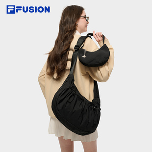 FILA 斐乐情侣挎包2025秋时尚女包单肩包二合一懒人包T13U532124F