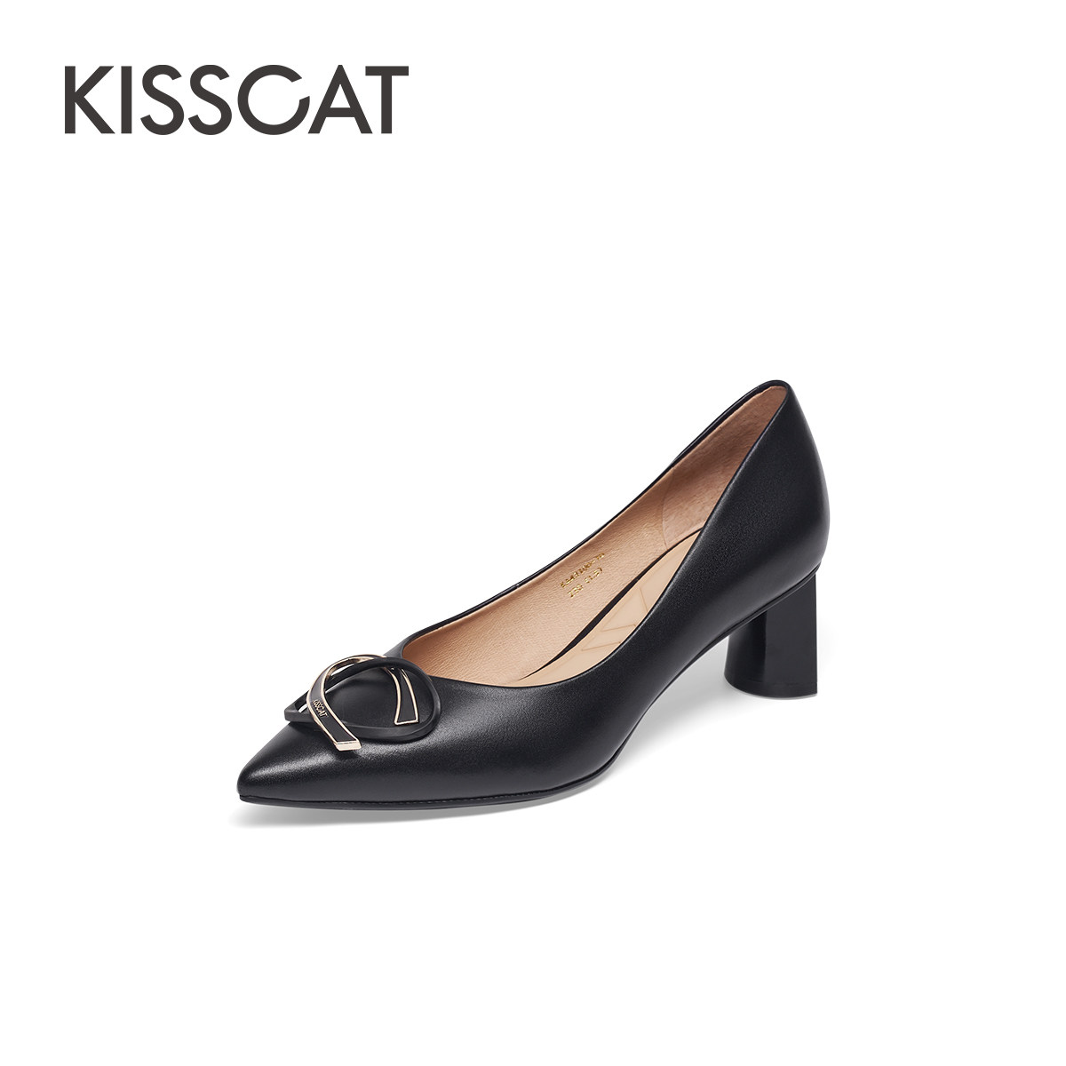 KISSCAT接吻猫简约经典中跟约会女鞋女KA53100-10