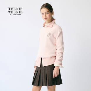 TeenieWeenie小熊女装 简约针织衫圆领 毛衣