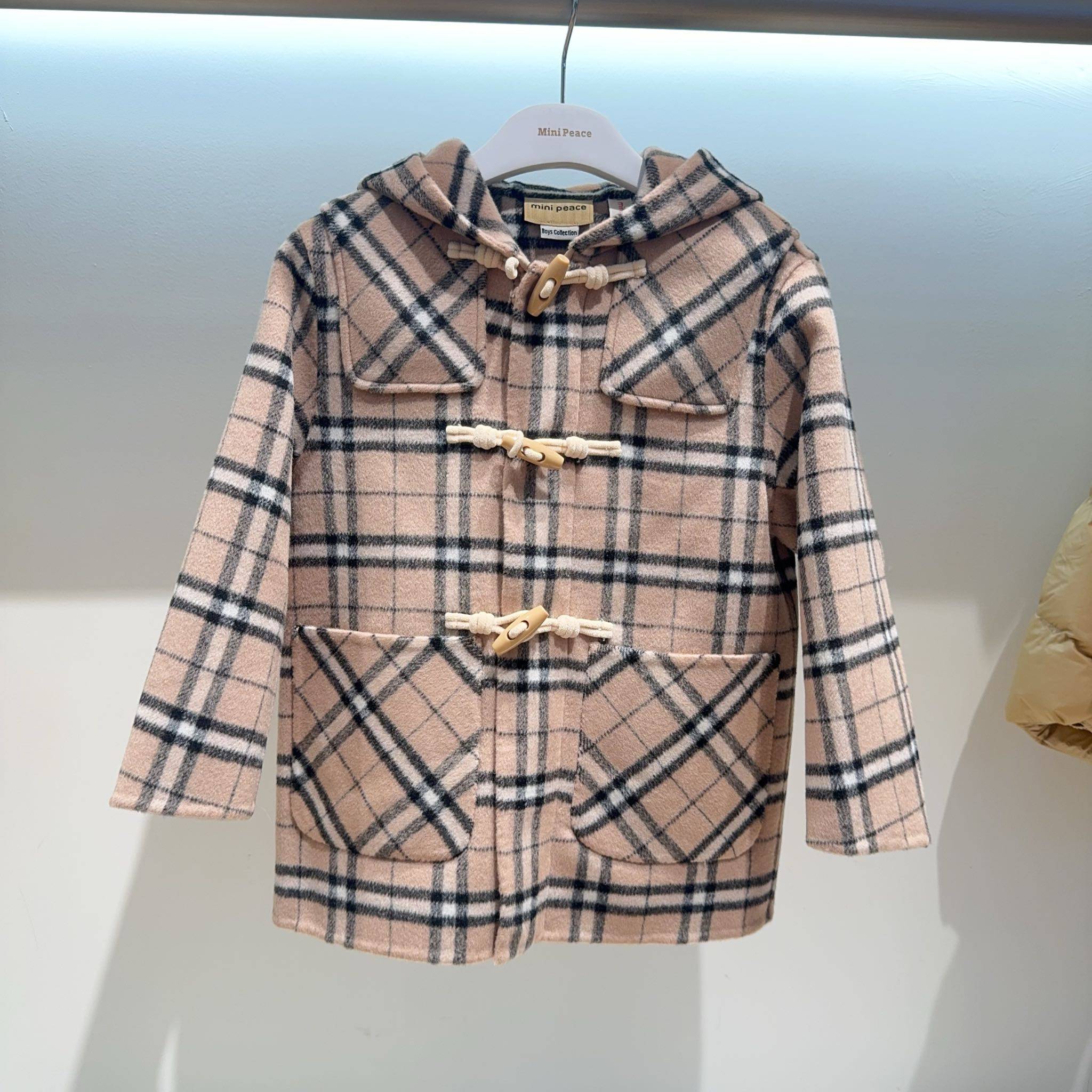 Mini Peace男女童简约时尚大衣F1AAE4219