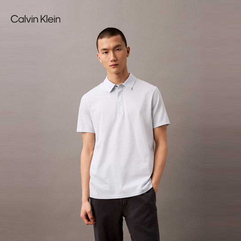 CK 高级成衣系列25春夏男士丝光棉商务休闲多色短袖POLO衫40EM272