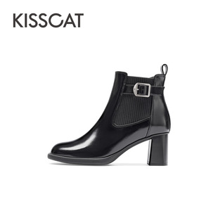 KISSCAT接吻猫都市时装中跟5寸靴女鞋女KA54704-11