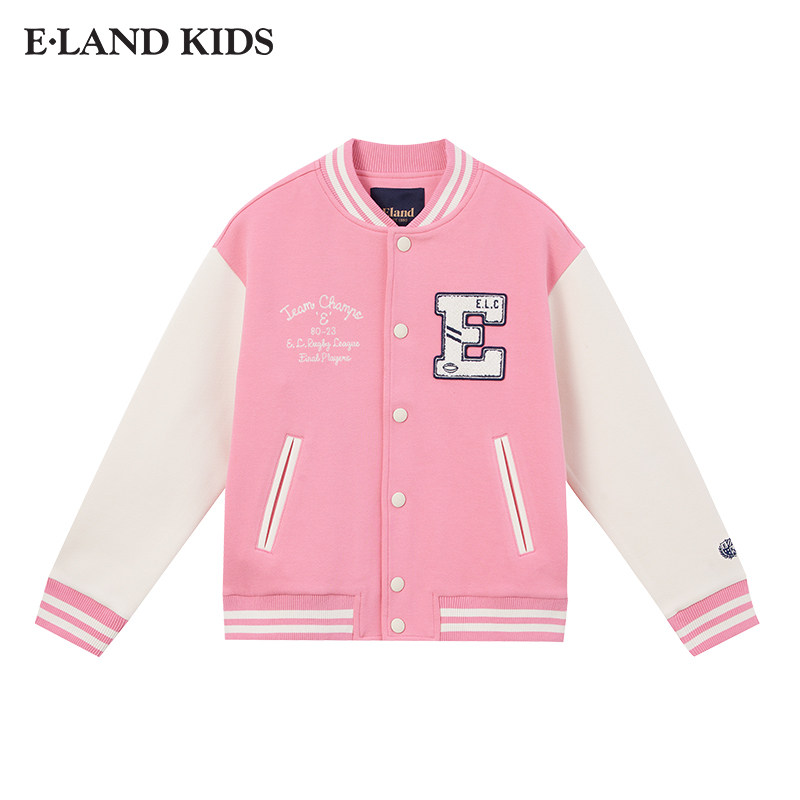 eland kids衣恋童装男女童棒球服 学院风 外套