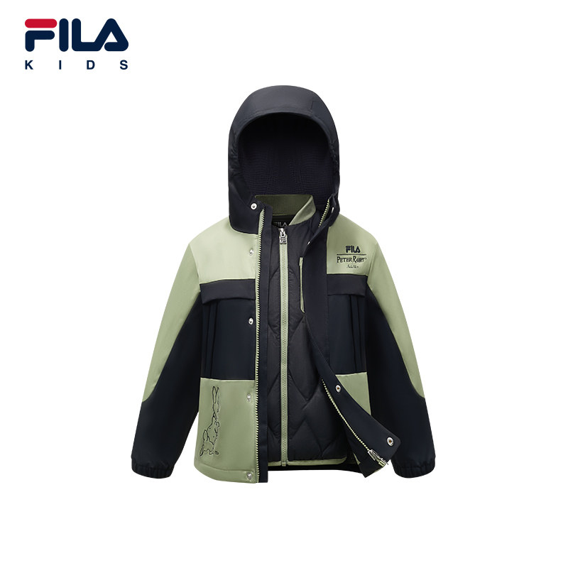 FILA X 彼得兔联名斐乐儿童羽绒服男童2025年冬两件套K11B544905