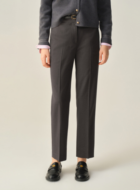 Eland休闲裤女直筒裤锥形通勤显瘦裤子2025秋季新款EETAF49M01