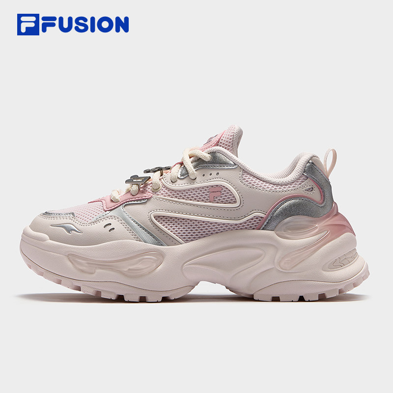 FILA FUSION斐乐软糖鞋女鞋老爹鞋2025夏季新款网面鞋T12W521013A