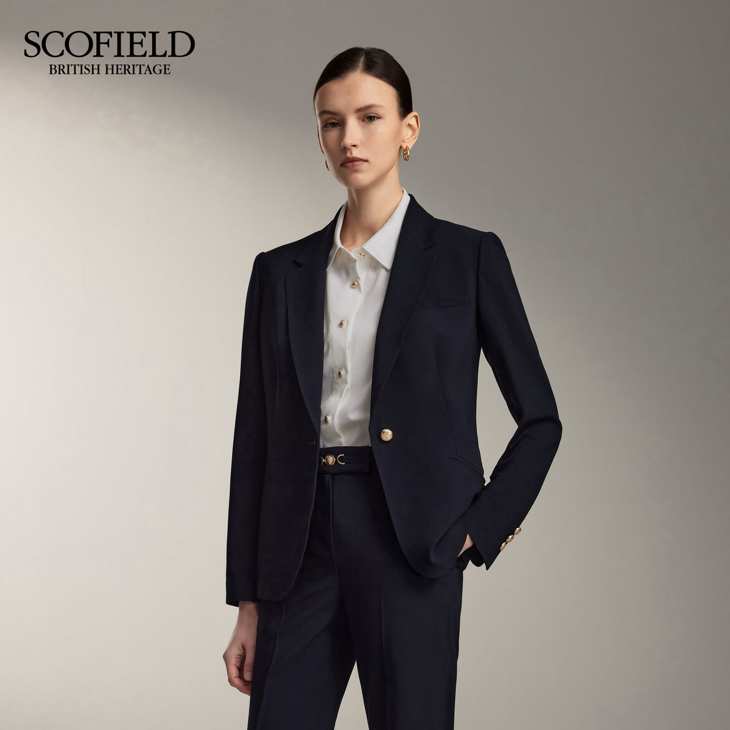 Scofield女装简约一粒扣 西装