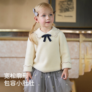 戴维贝拉2024秋冬款 DB4243849 儿童针织衫