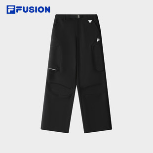 FILA FUSION斐乐潮牌男士梭织长裤2025冬季宽松潮裤T11M541804A