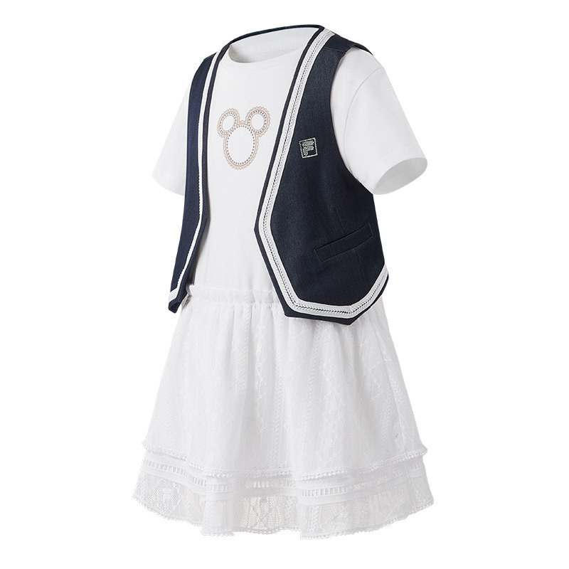 FILA KIDS斐乐童装女小童连衣裙2026夏季儿童两件套K11G624310