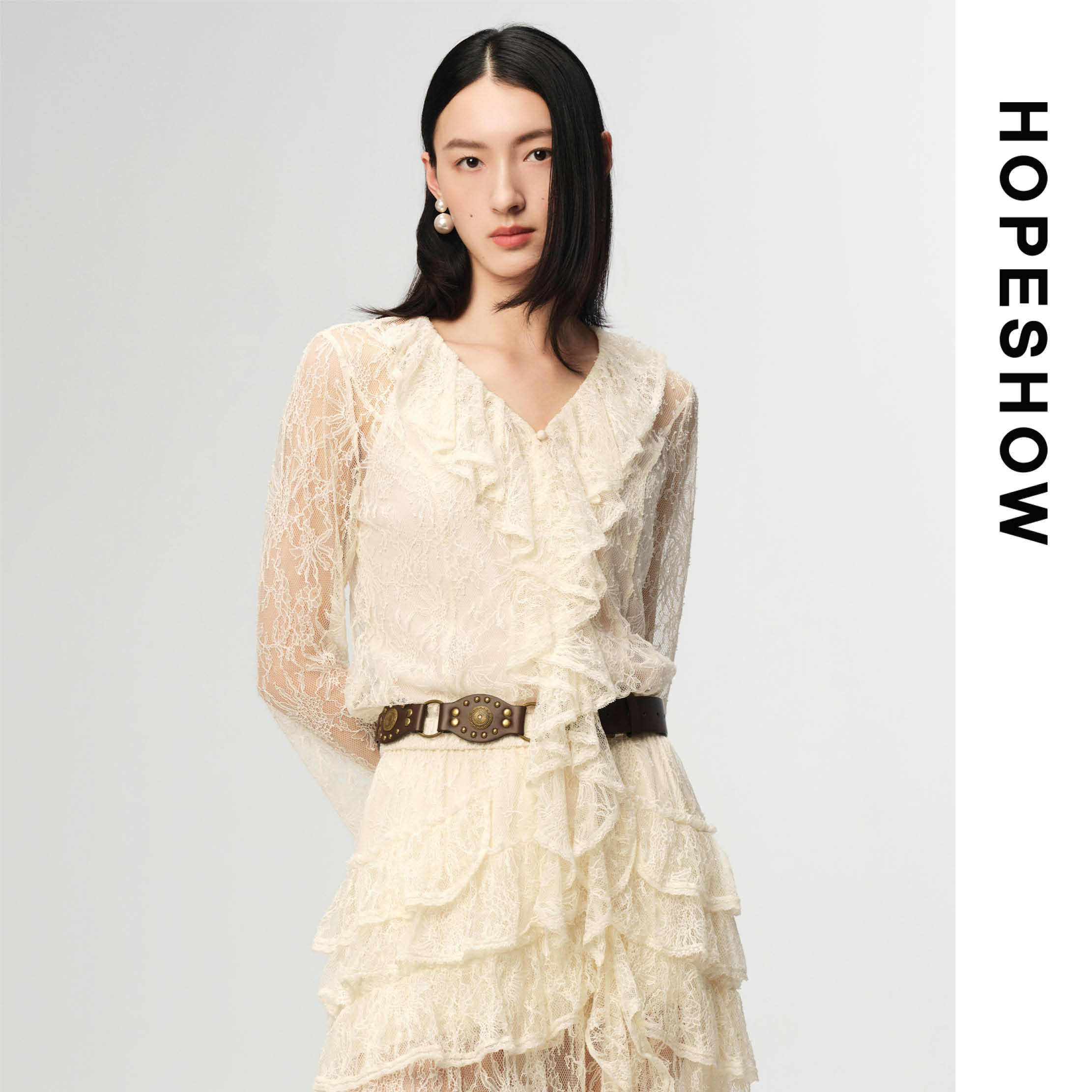 HOPESHOW红袖衬衫89226330305