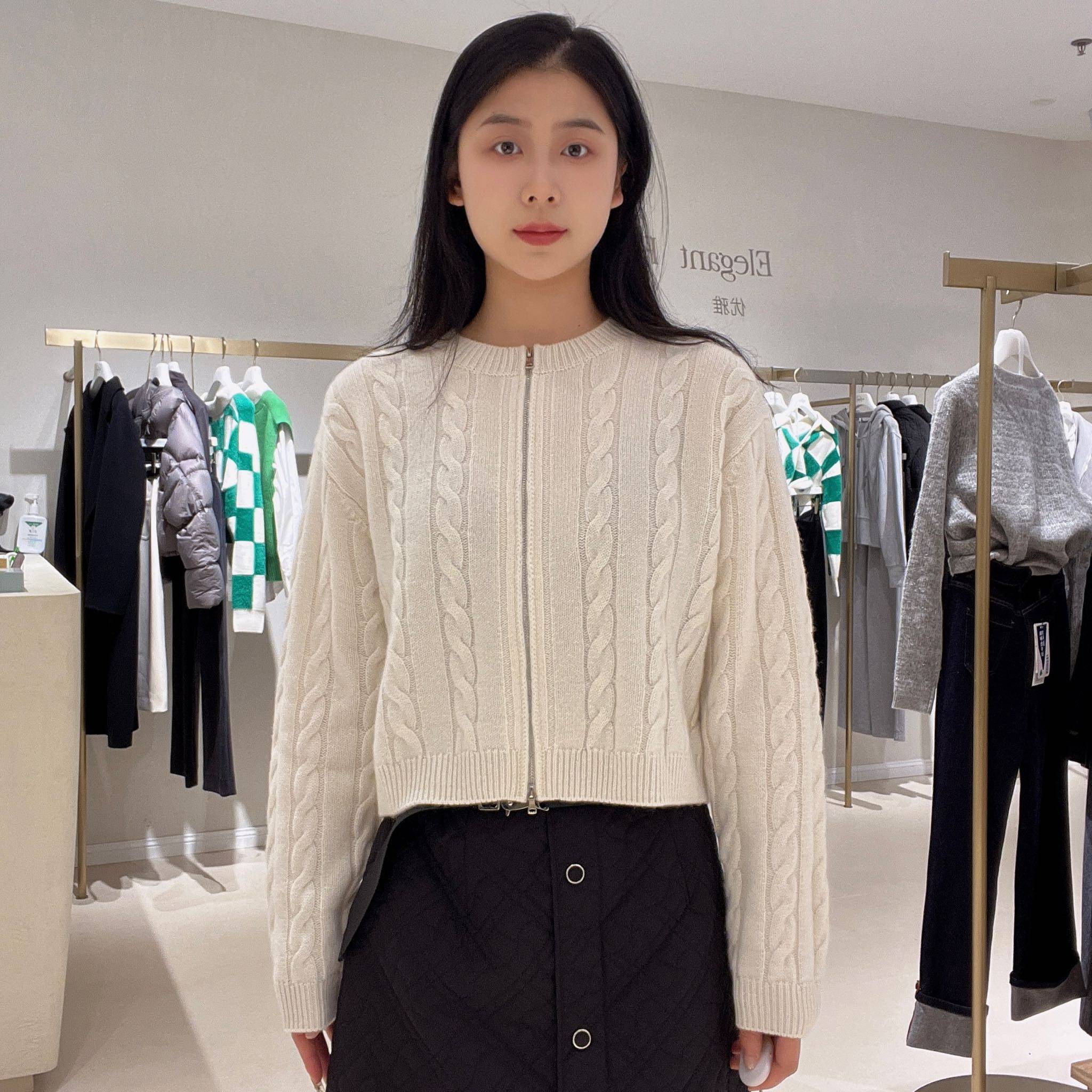 伊芙丽 女士温柔简约毛针织衫1EA433171Q